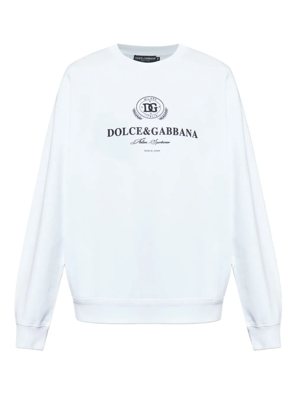 Dolce & Gabbana Short Sleeve Crewneck Sweater In White