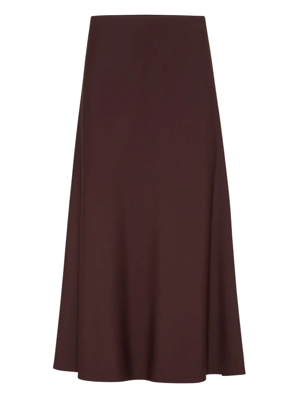 Brunello Cucinelli Virgin Wool-blend Twill Flute Skirt Skirt In Brown