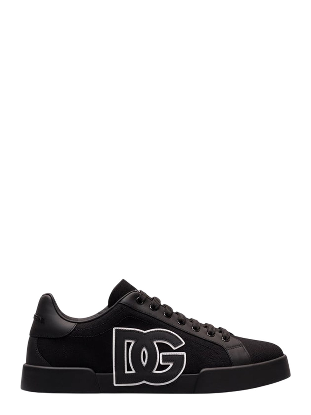 Dolce & Gabbana Sneakers With A Logo Patch In Black