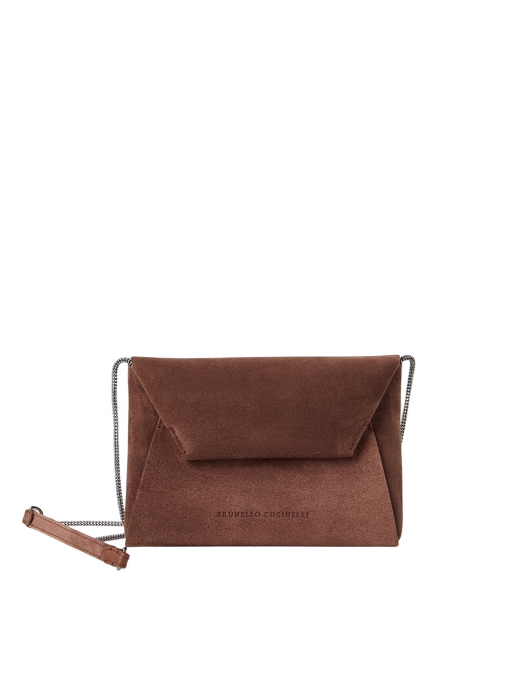 Brunello Cucinelli Suede Clutch Bag In Multi