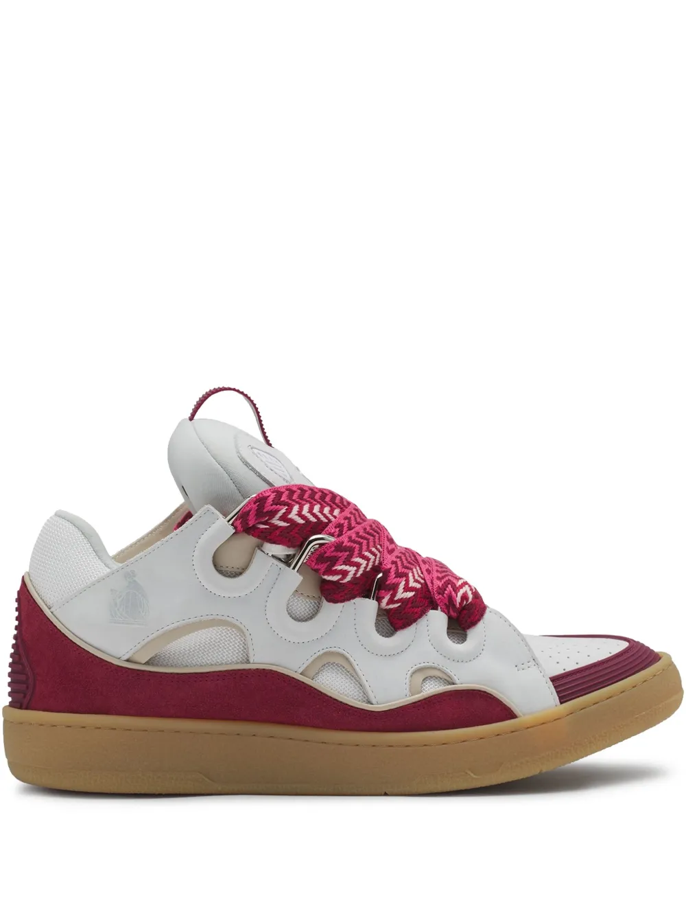 Lanvin Curb Sneakers With Padded Tongue And Multicolor Laces In Multi