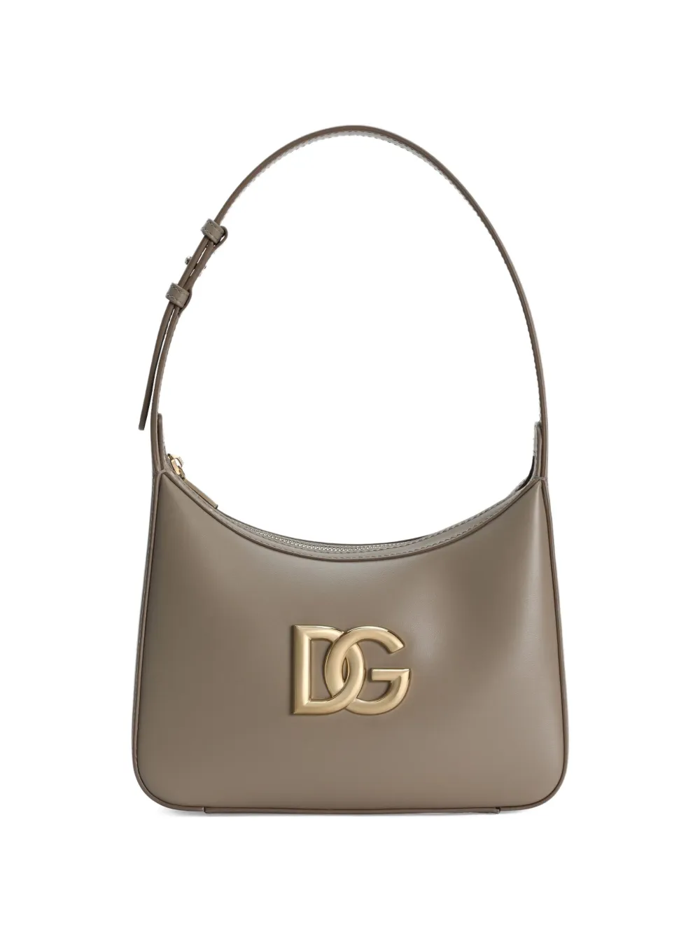 Dolce & Gabbana Shoulder Bag Leather L Taupe In Gray