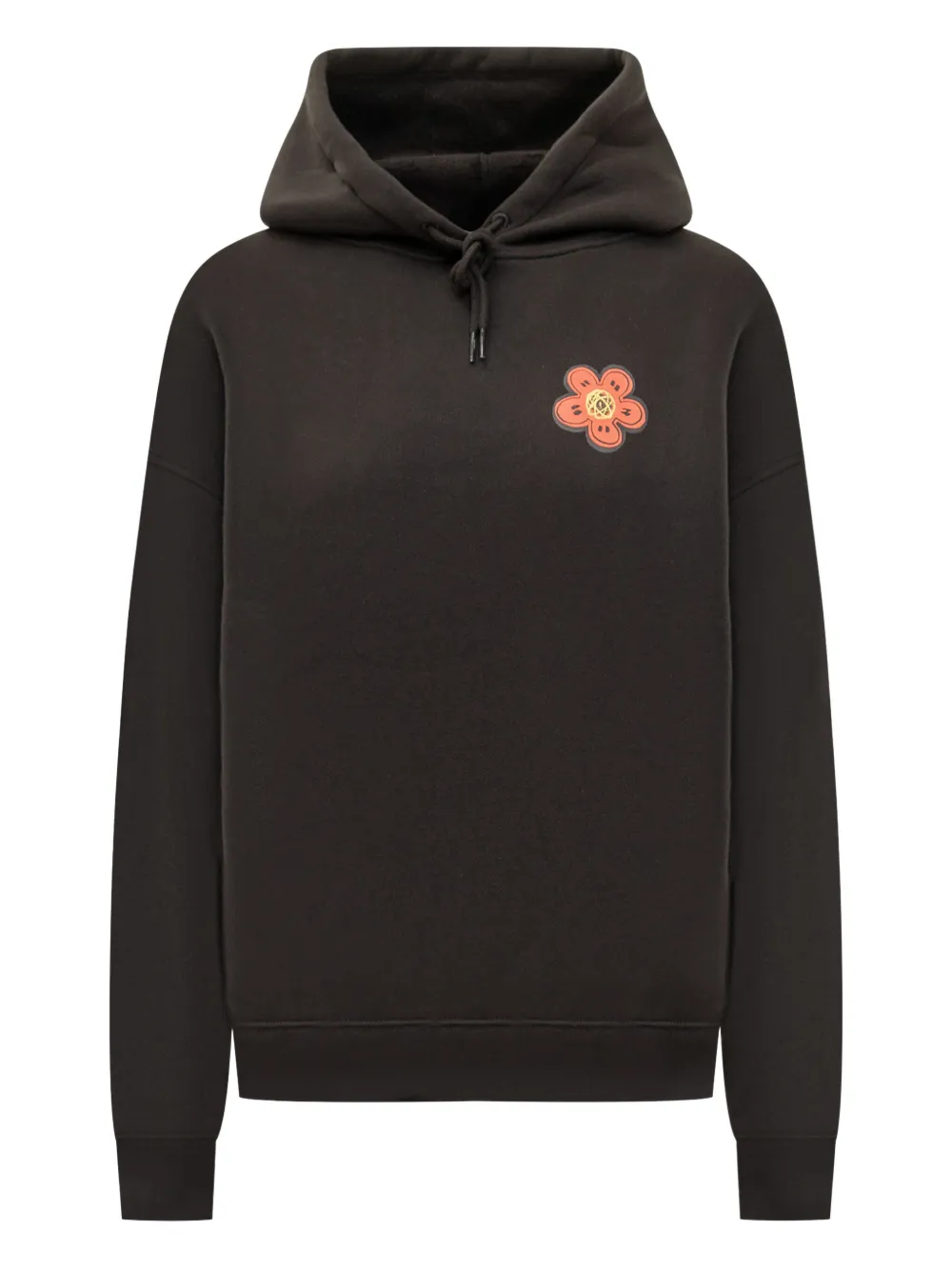 Kenzo Futura Graphic Flower Hoodie In Black