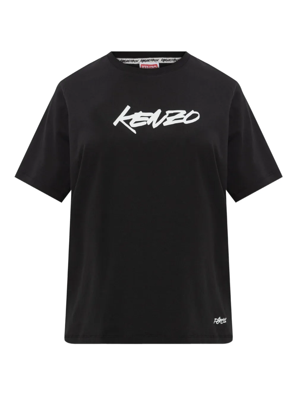 Kenzo Logo Printed Crewneck T-shirt In Black