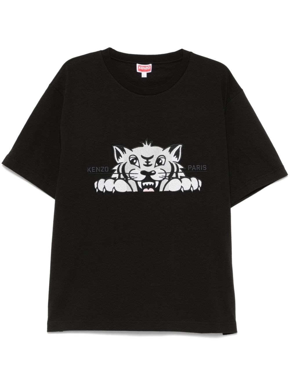 Kenzo Gots Happy Tiger T-shirt In Black