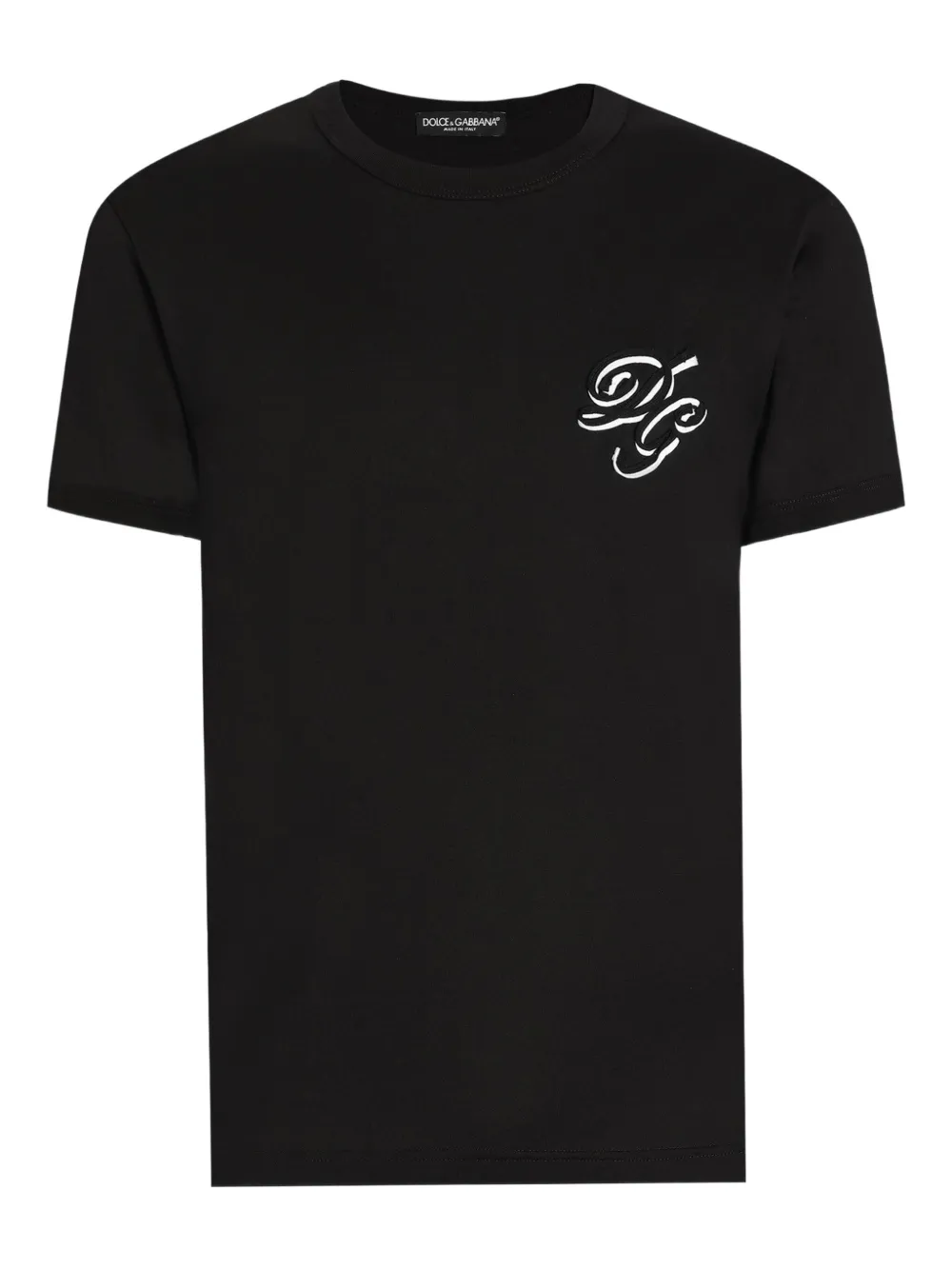 Dolce & Gabbana Crew Neck Short Sleeves T-shirt In Black