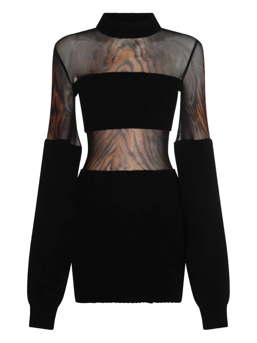Jean Paul Gaultier Knee Length Dress Fitted Silhouette In Black