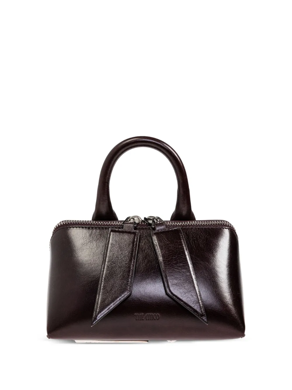 Attico Friday Mini Tote Bag In Brown