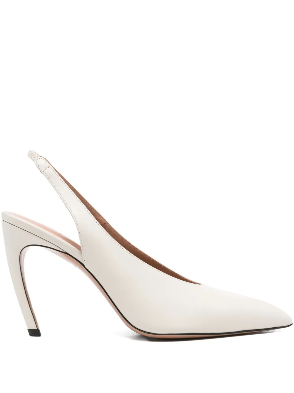 Attico 100mm Viper Slingback Pumps In White