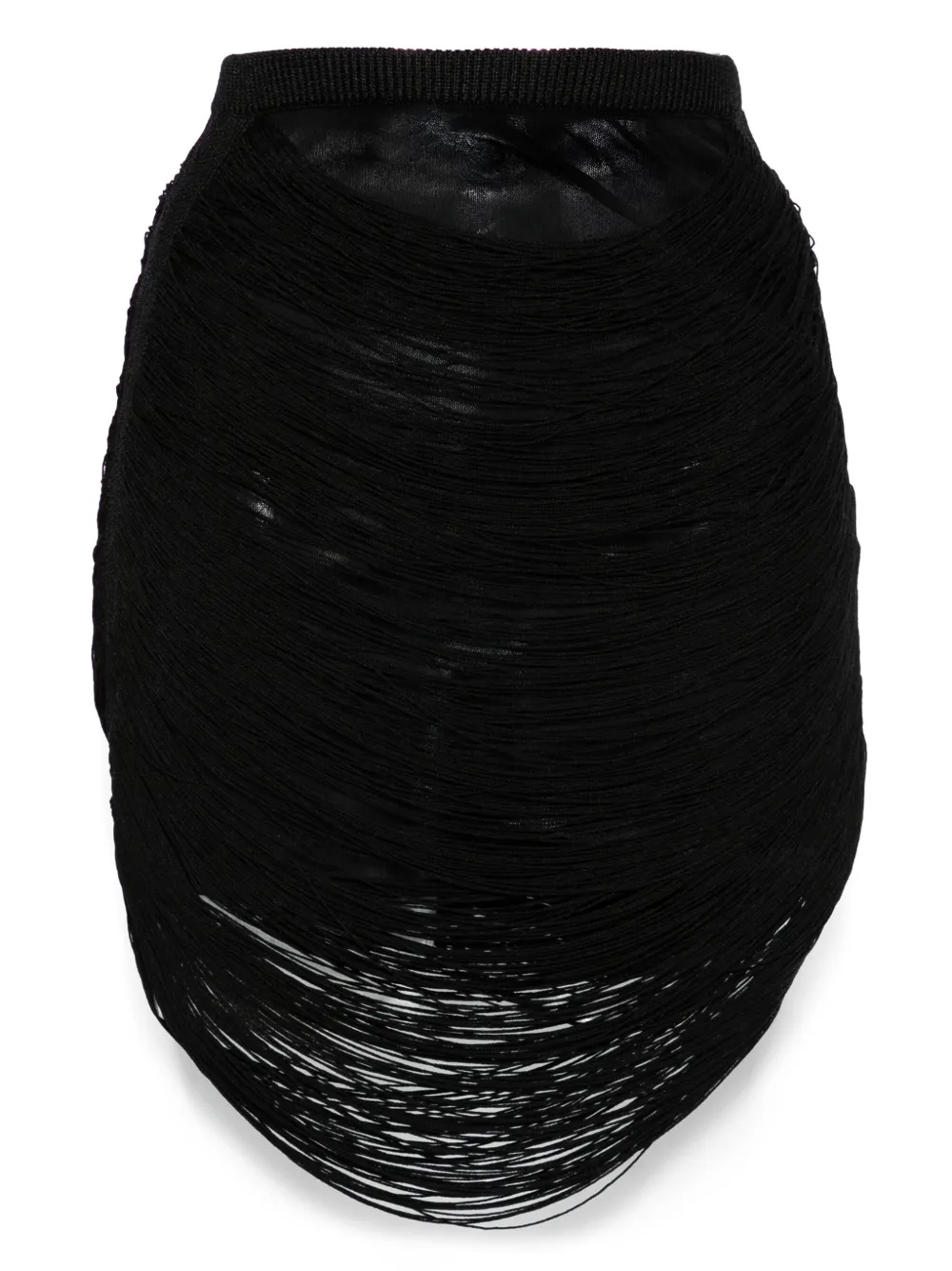 Attico Multi-strings Mini Skirt In Black