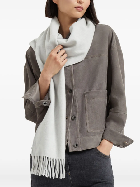 brunello cucinelli Sciarpa in cashmere con frange su