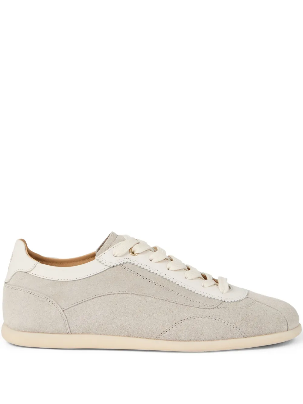 Brunello Cucinelli Suede Low-top Sneakers Rubber Sole In Gray