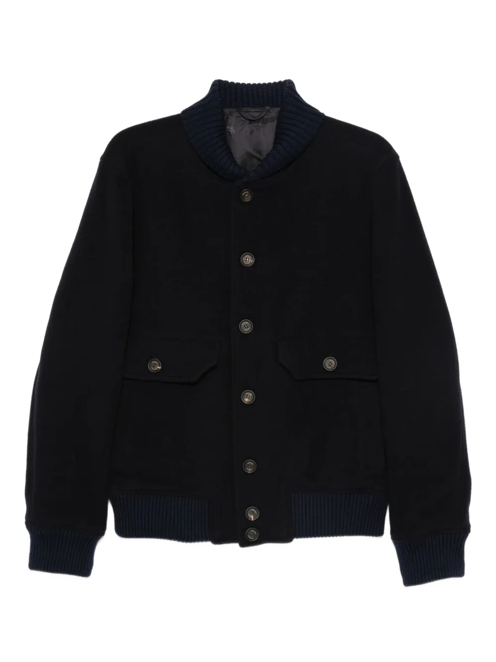 Eleventy Button-fastening Flap-pocket Jacket In Black