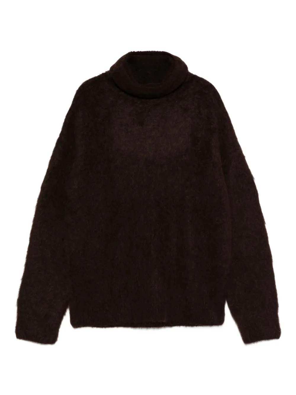 Uma Wang Brown Stretch Alpaca Blend Sweater In Brown