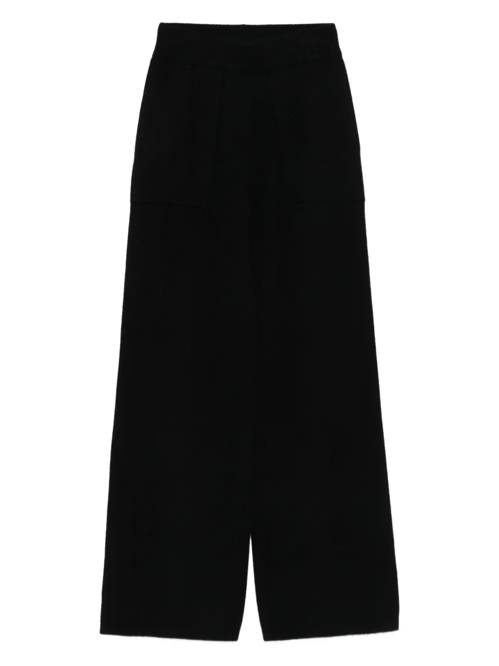 Uma Wang Ribbed Texture Wide Leg Trousers In Black