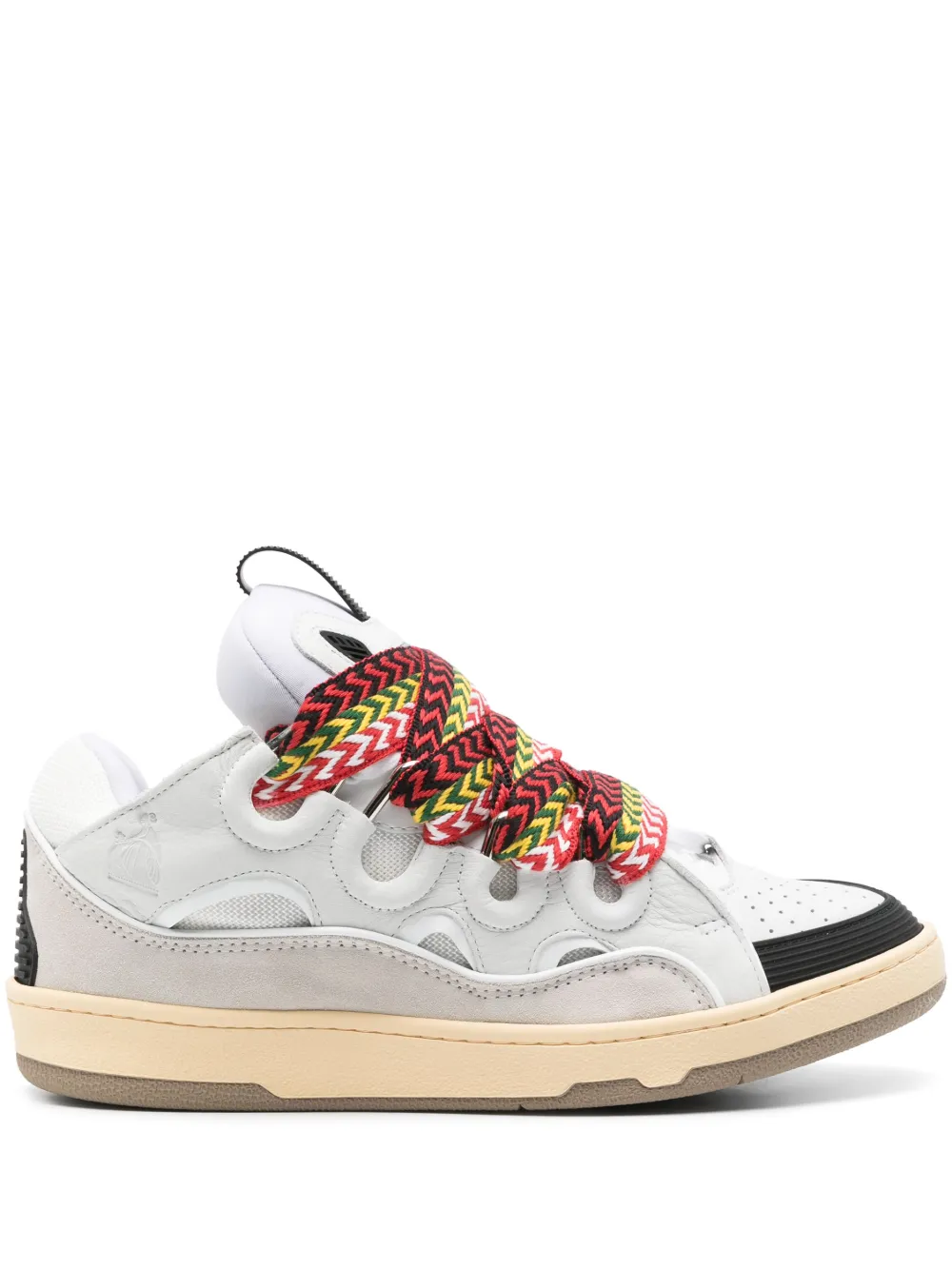 Lanvin Round Toe Sneakers In White