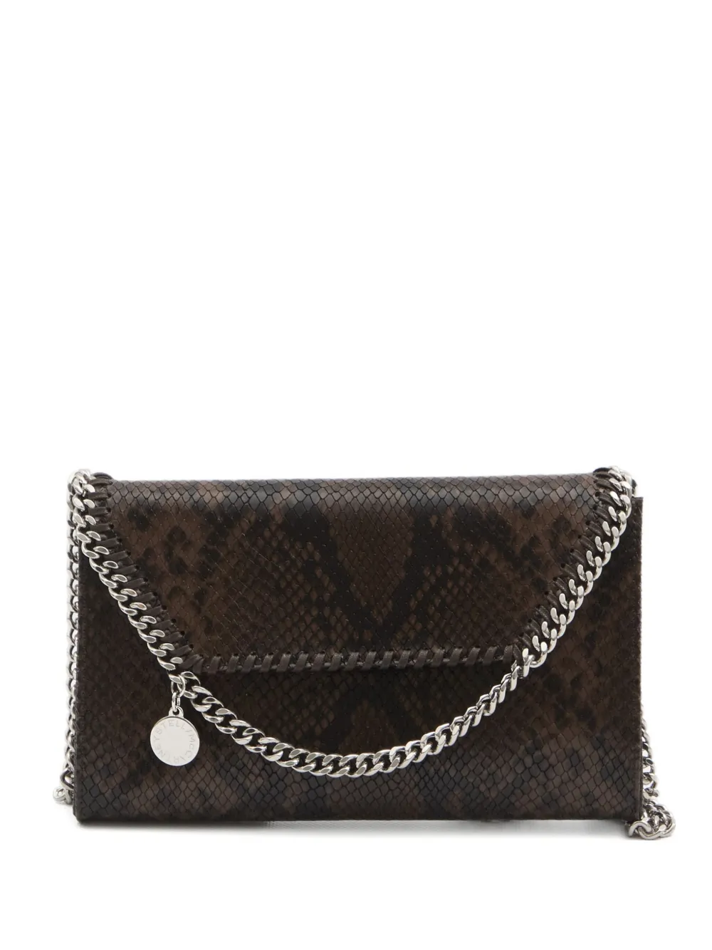 Stella Mccartney Snake Alter Mat Shoulder Bag Chain Strap In Brown