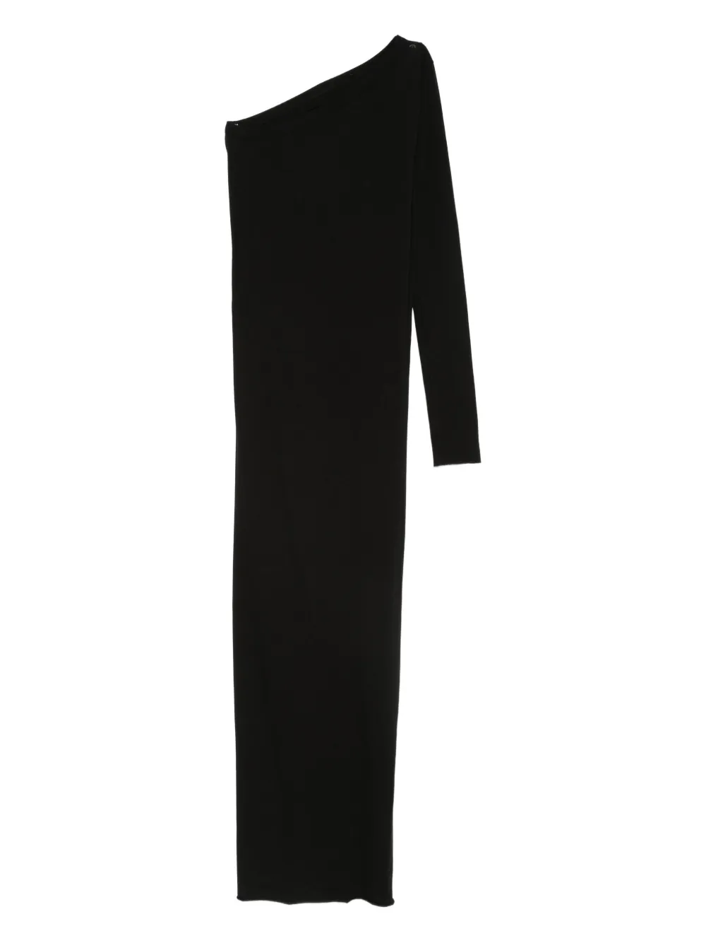 Rick Owens Drkshdw Ziggy One Shoulder Maxi Dress In Black
