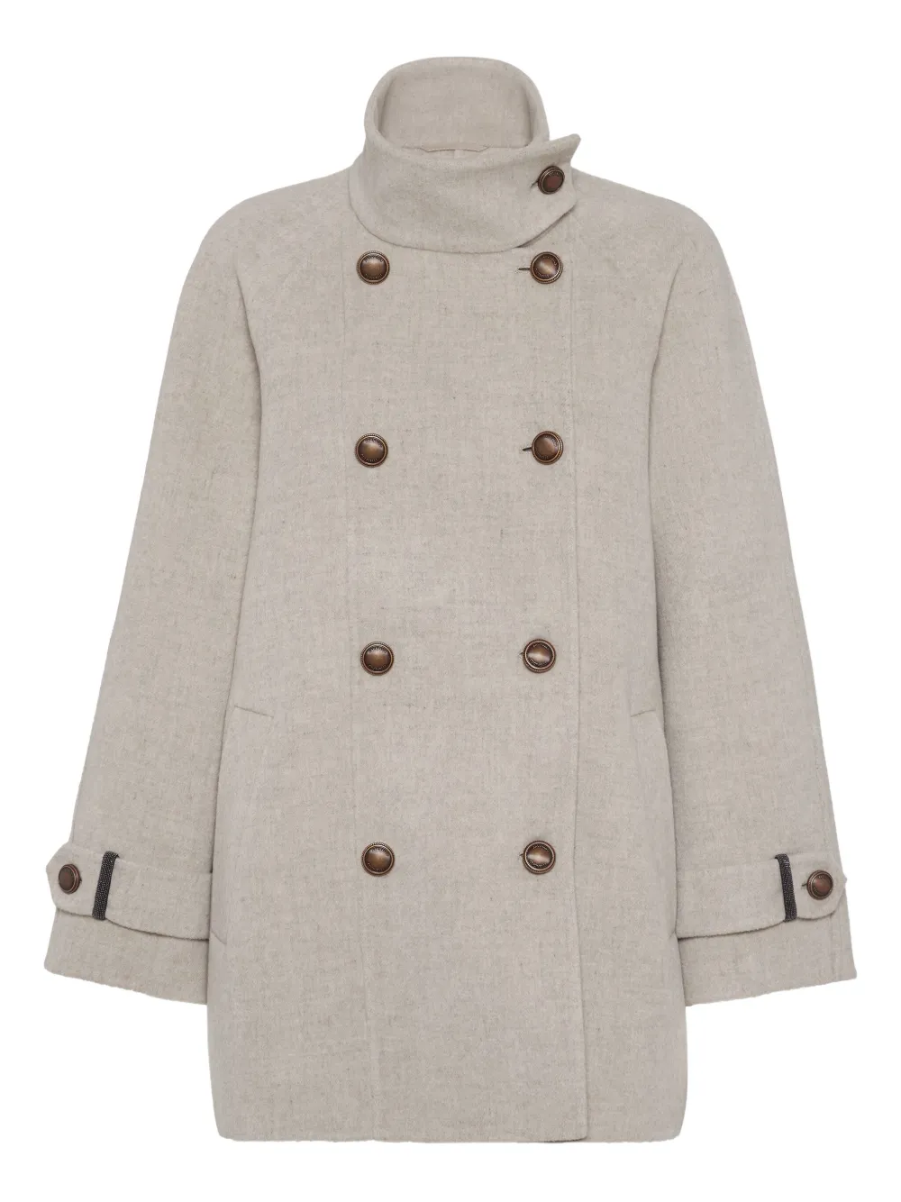 Brunello Cucinelli Double-breasted Coat In Brown