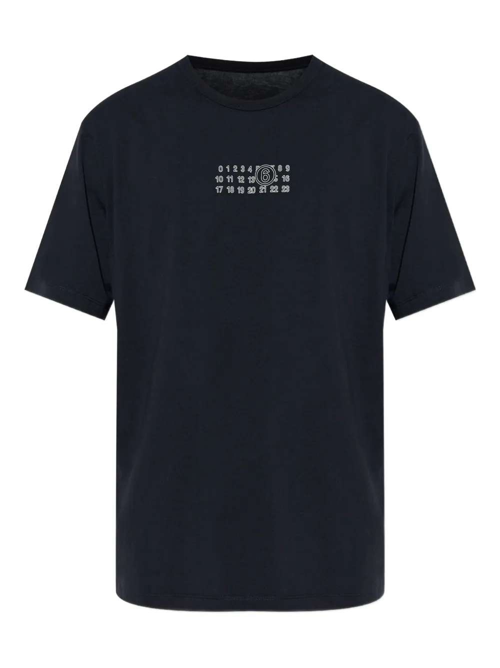 Mm6 Maison Margiela Numeric Signature Mm6 T-shirt Black In Black