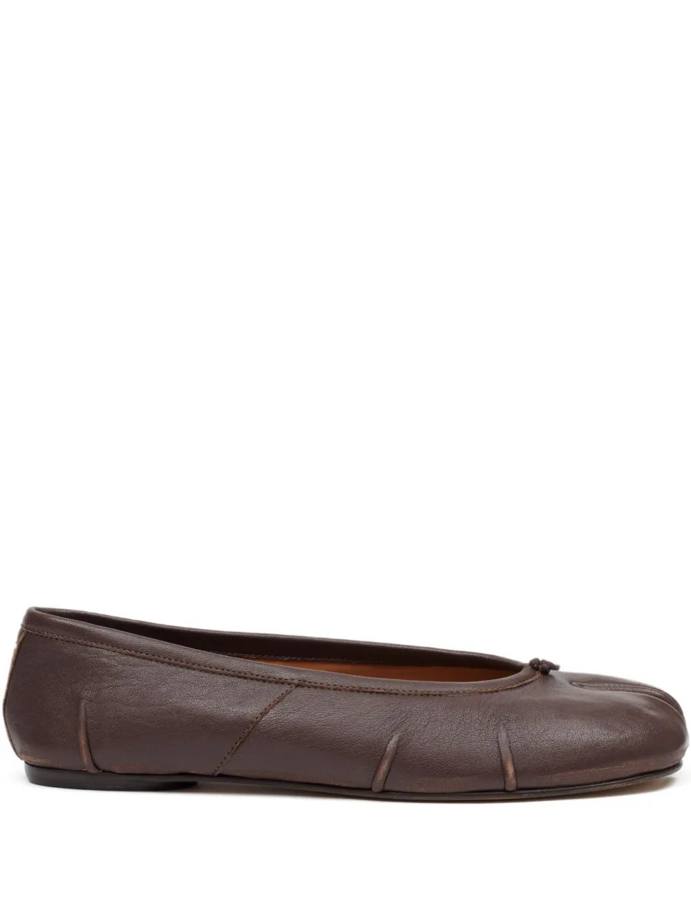 Maison Margiela Tabi Ballet Flats In Brown