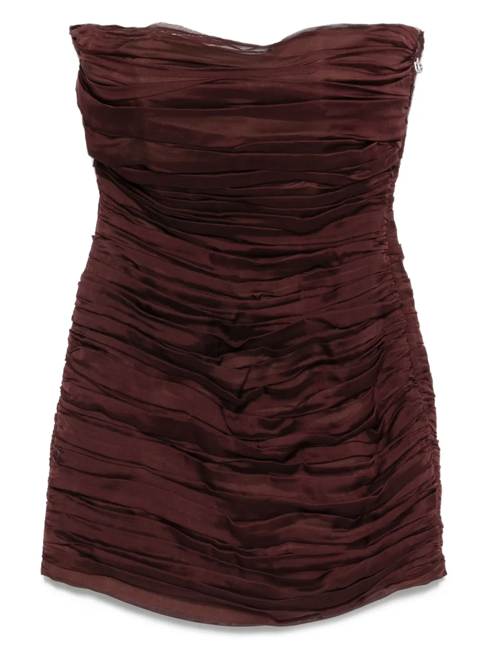 Raquel Diniz New Ambra Strapless Pleated Short Dress In Multi