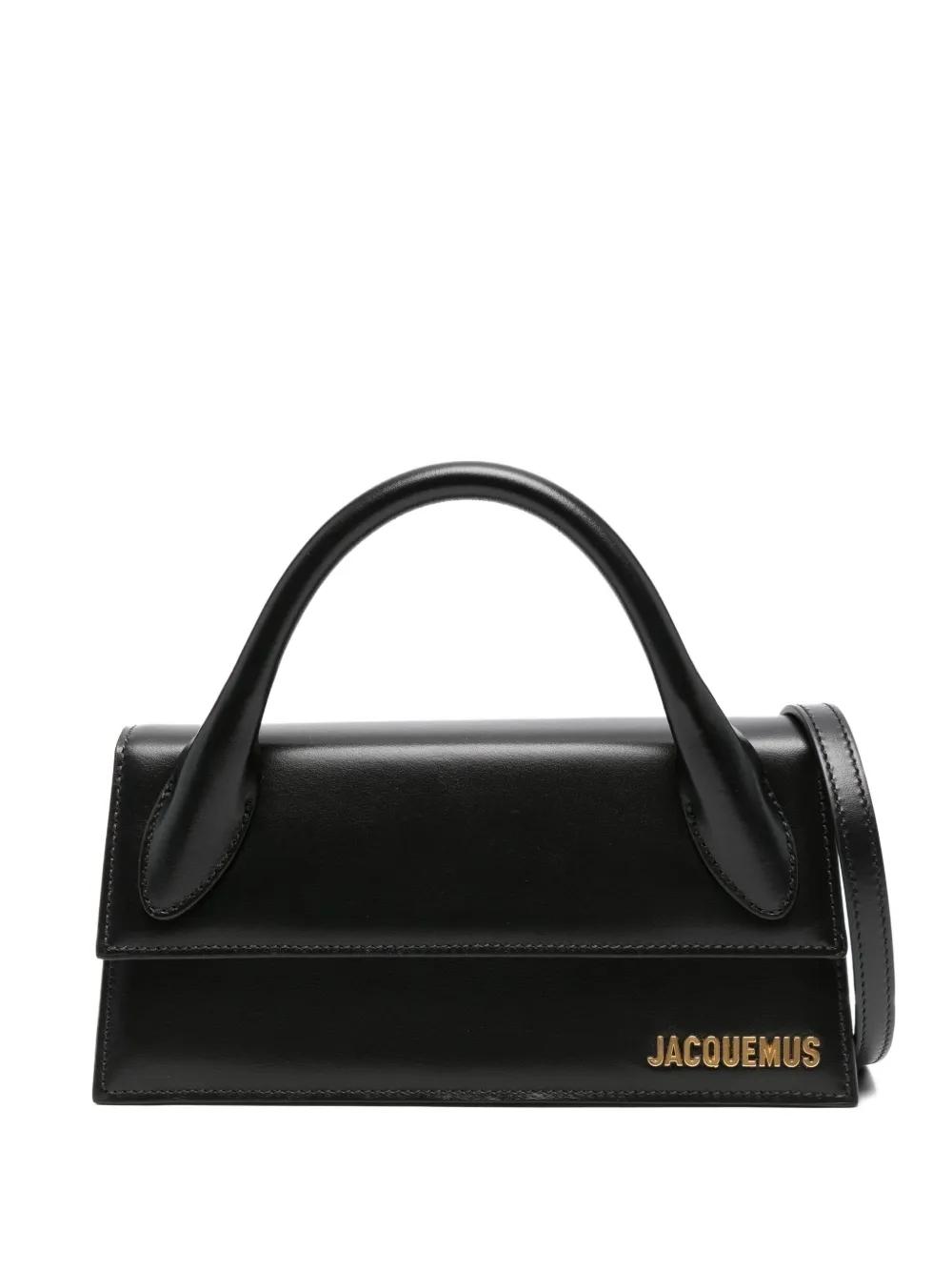 Jacquemus The Chiquito Leather Tote Bag In An Elongated Design In Black