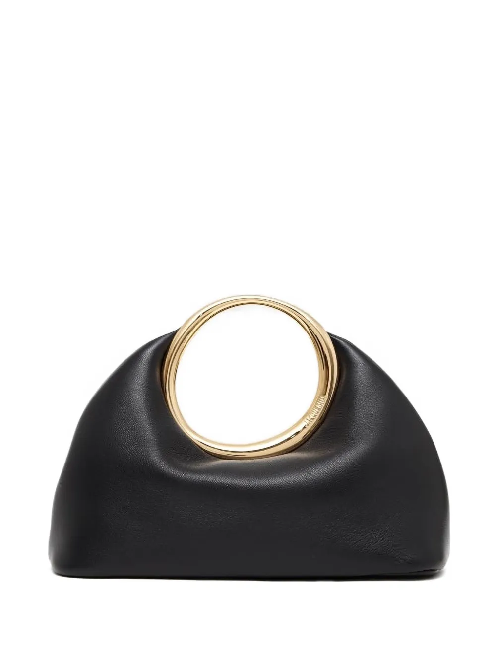 Jacquemus Small Calino Leather Top Handle Bag In Black