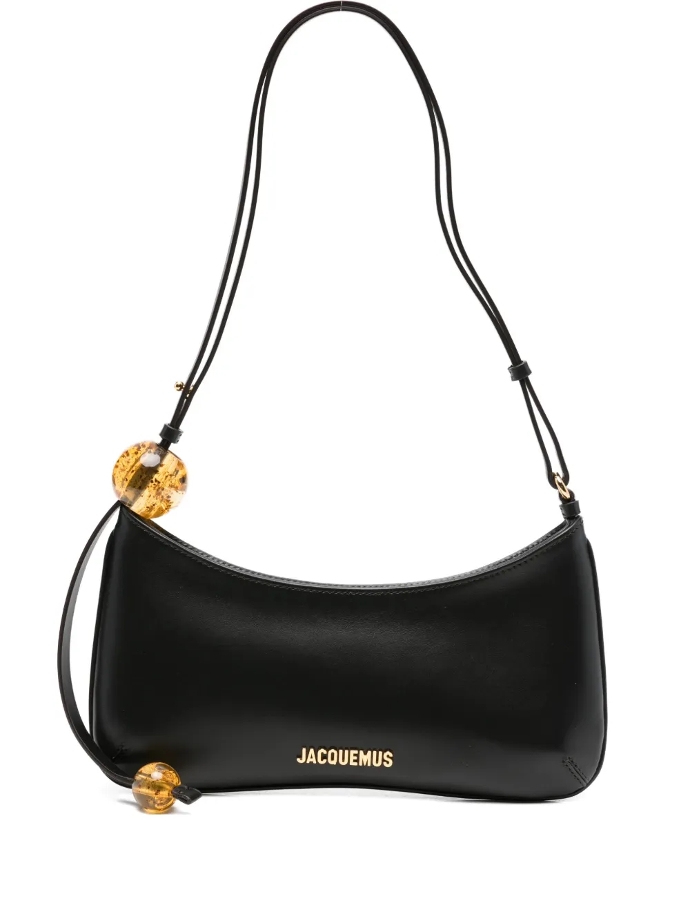 Jacquemus Women Black Top Zip Fastening Adjustable Shoulder Strap Internal Patch Pocket Contrast In Black