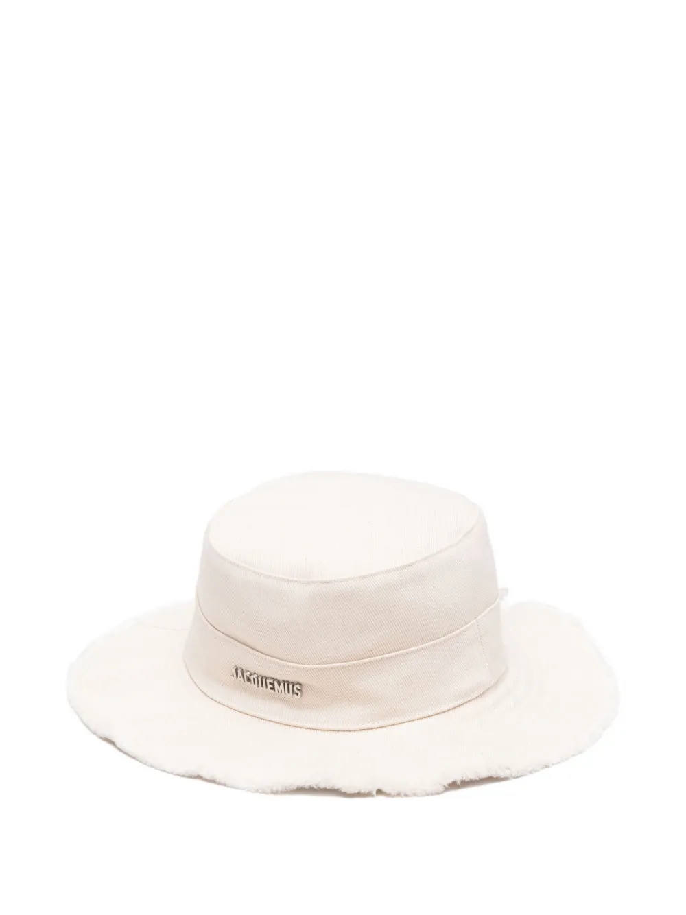 Jacquemus Bob With Fringed Hem And Wide Brim In White