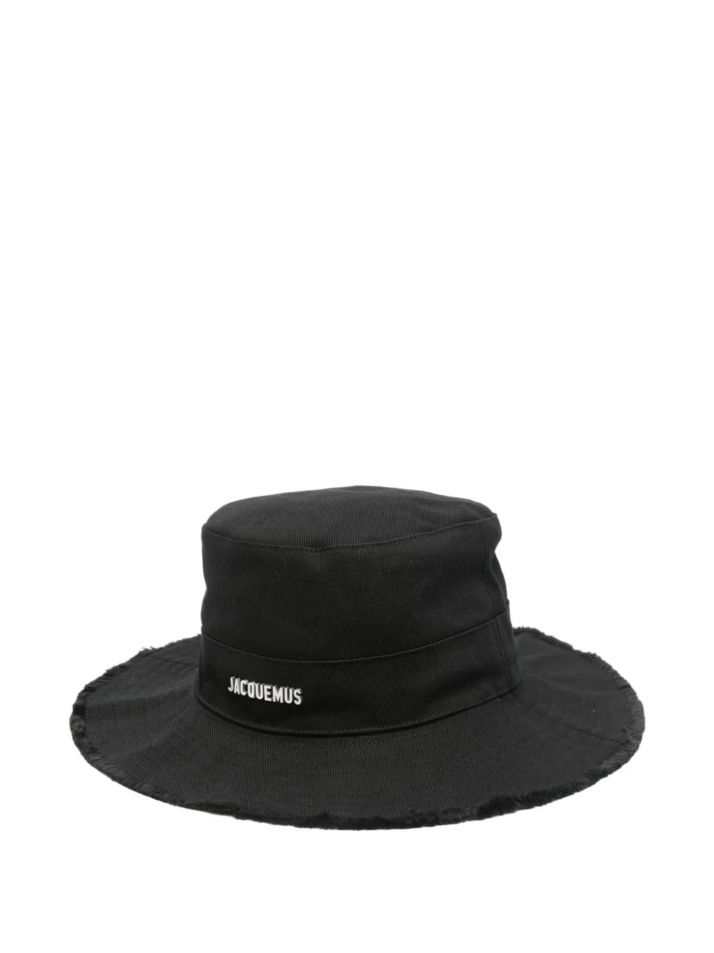 Jacquemus Fringed Edge Artichoke Bob Hat In Black