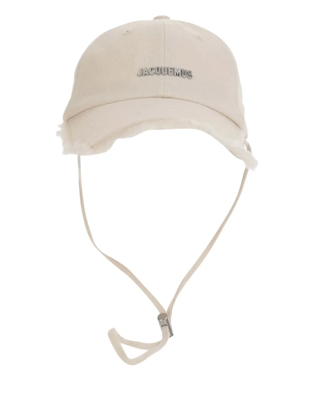 Jacquemus Artichaut Baseball Cap With Distressed Brim In White