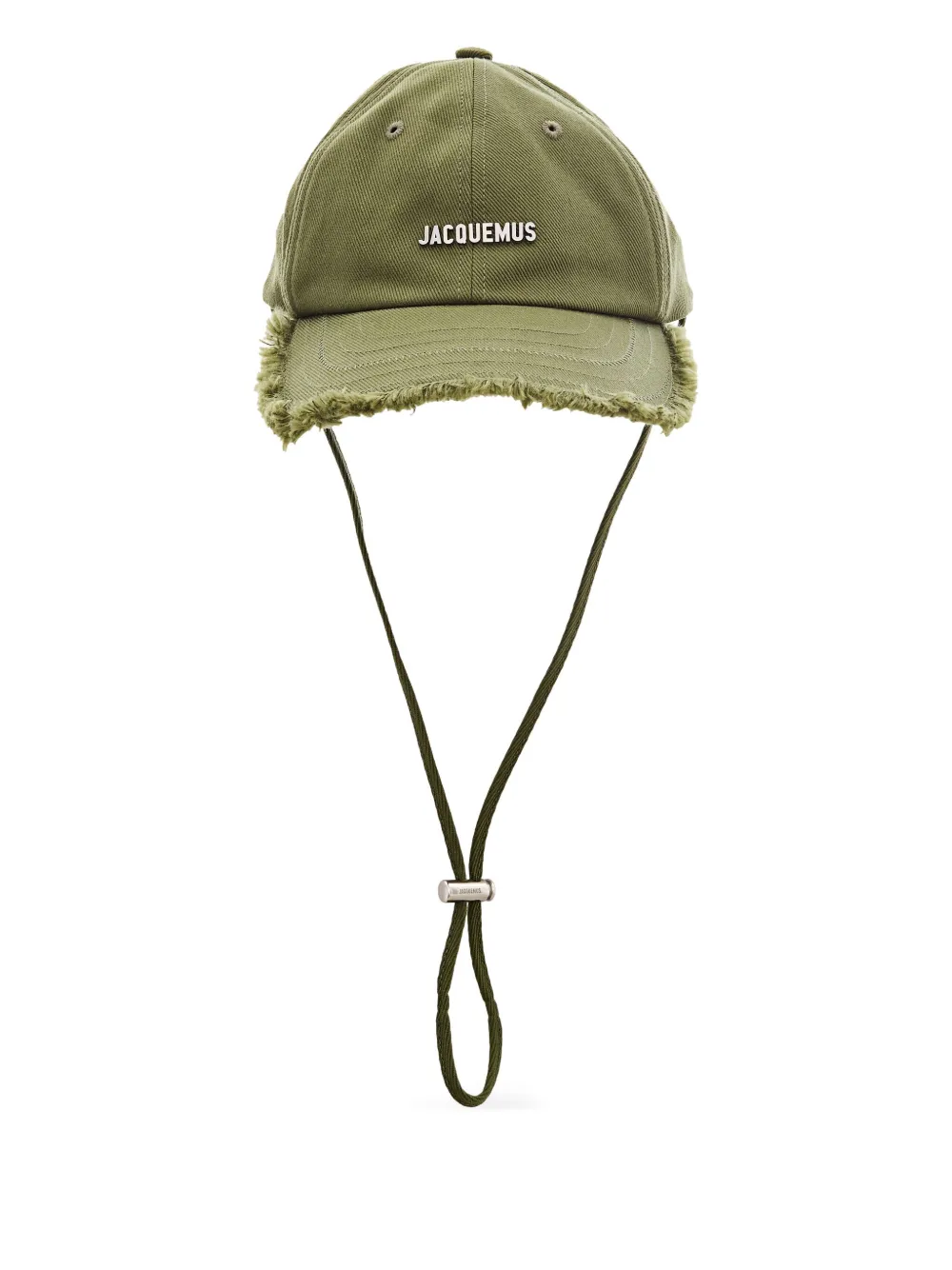 Jacquemus Hat With Frayed Brim In Green