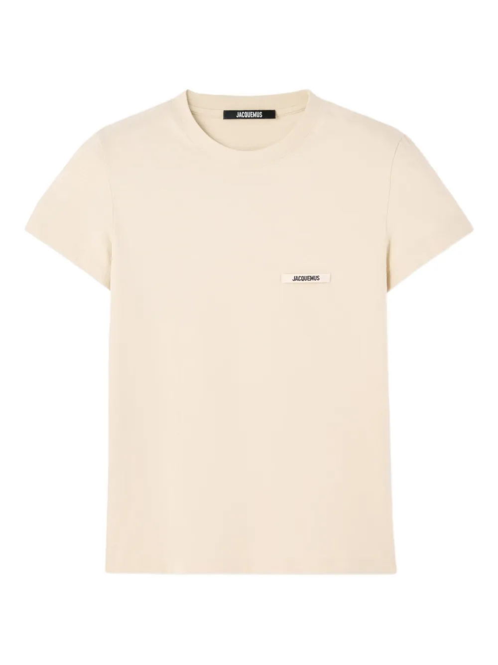 Jacquemus Crewneck Short Sleeve Straight Fit Top In Nude