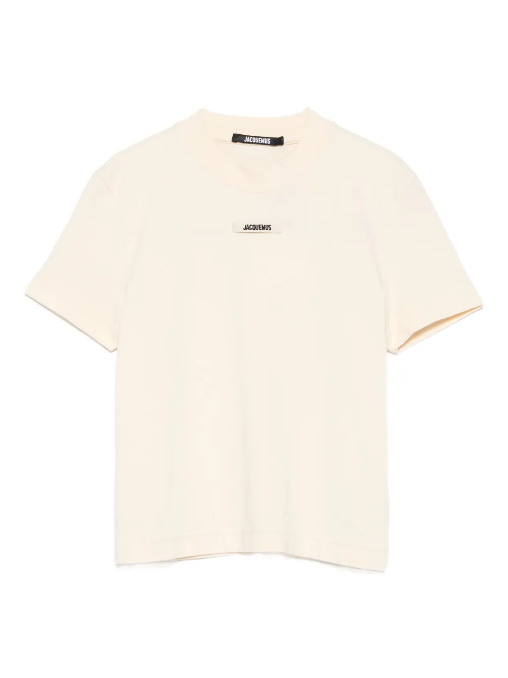 Jacquemus Crew Neck Soft Fabric Short Sleeves In Nude