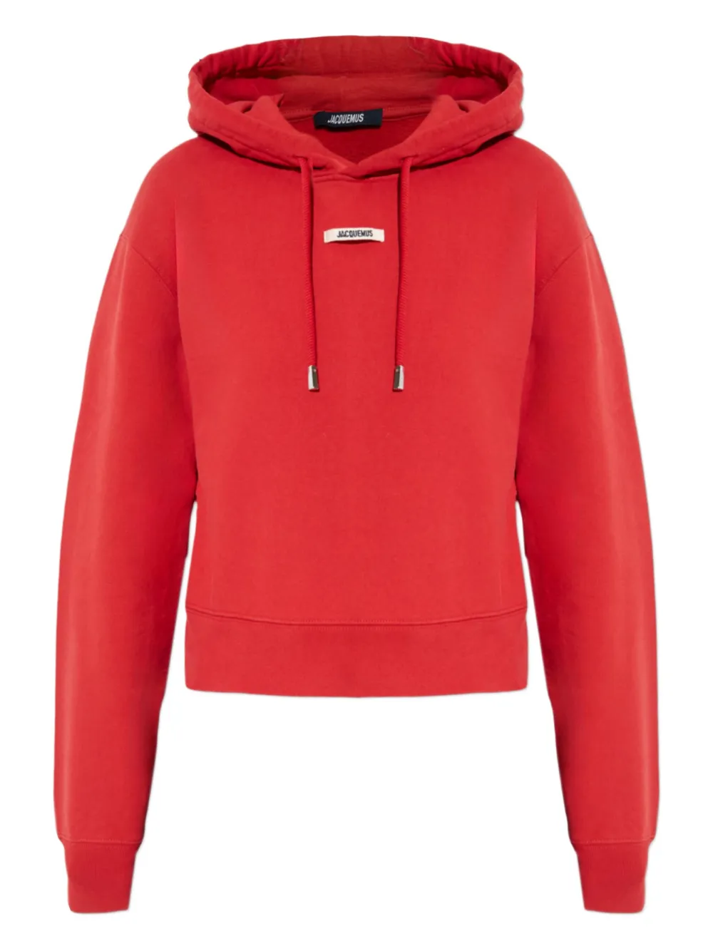 Jacquemus Gros Grain Hooded Sweatshirt In Red