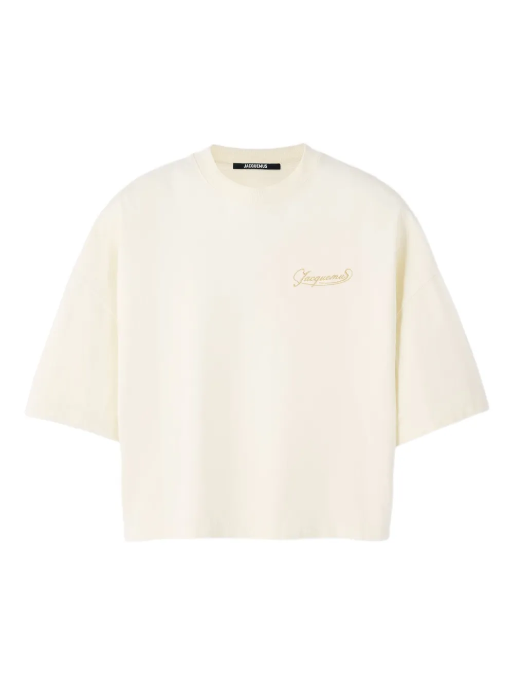 Jacquemus Short Sleeve Crew Neck Top In Nude