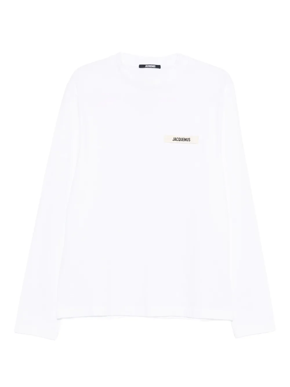Jacquemus Le Tshirt Gros Grain Cotton Ls T-shirt In White
