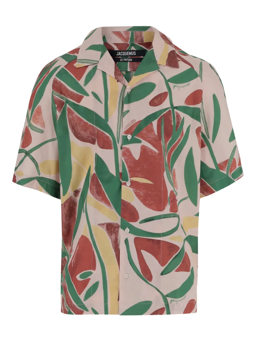 Jacquemus Fonccio Cotton Shirt With Abstract Vegetable Print In Multi