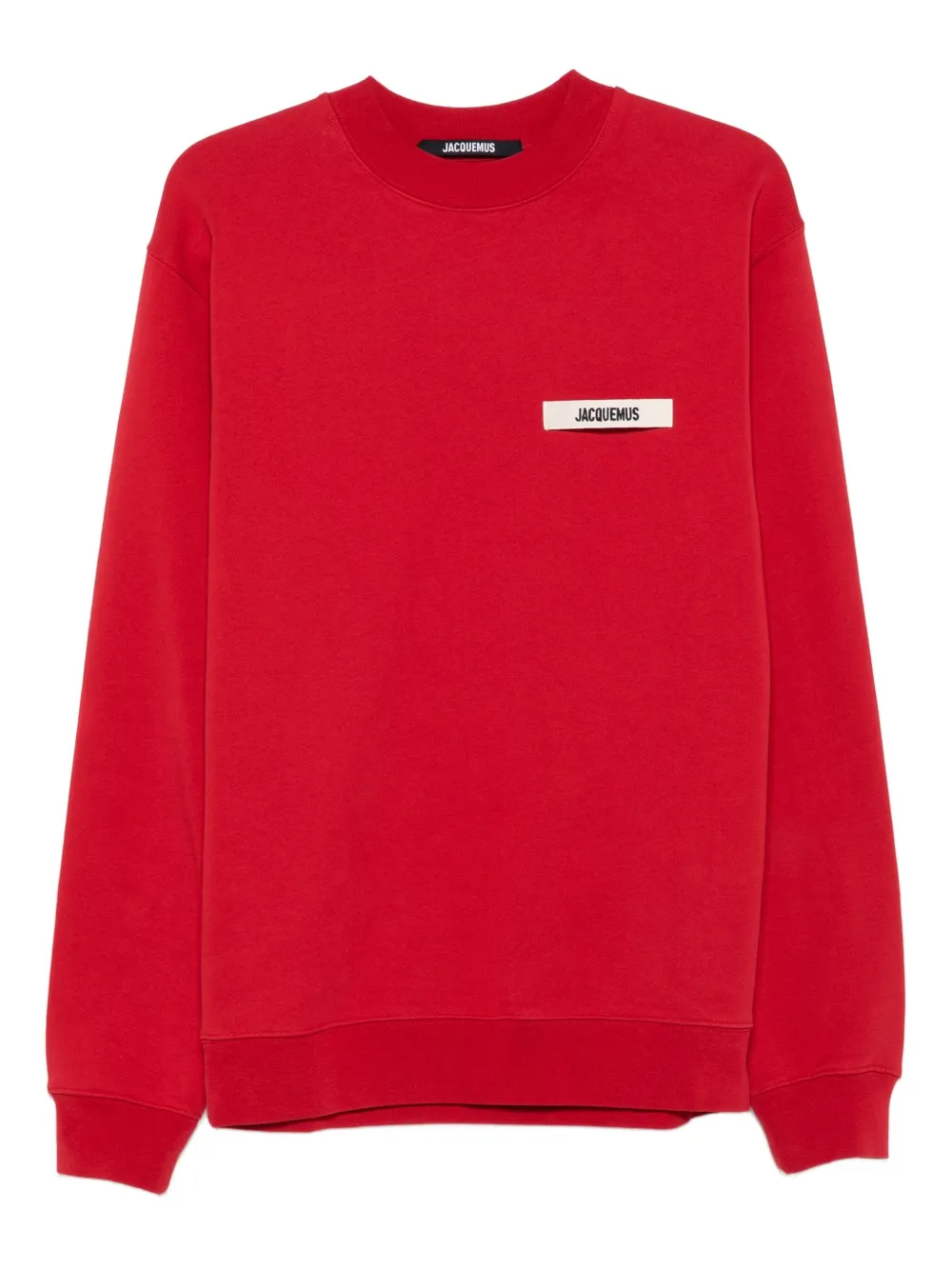 Jacquemus Men Le Hoodie Grosgrain Hooded Sweatshirt In Red