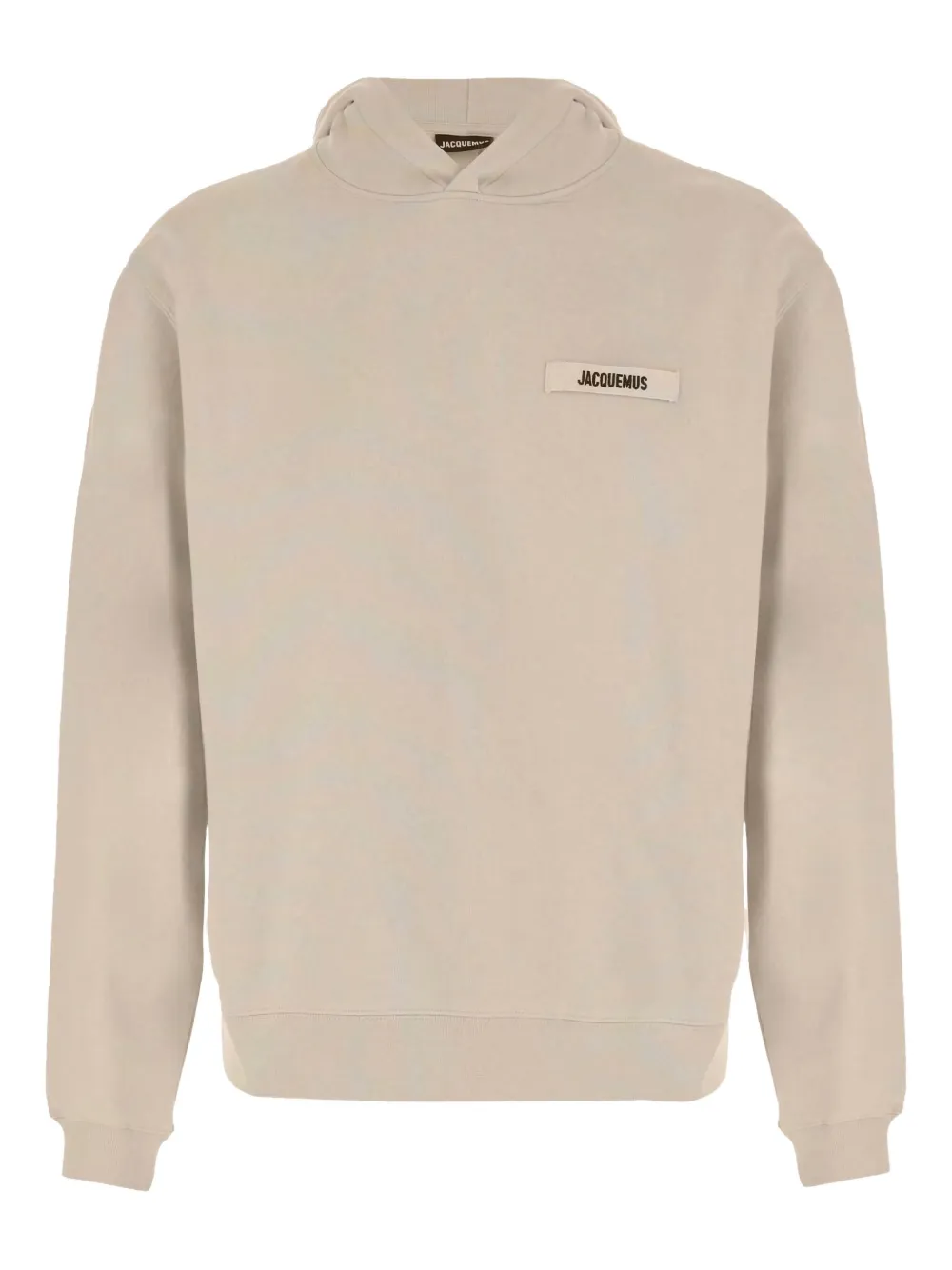 Jacquemus Ribbed Hooded Sweater Featuring Gros Grain In Nude