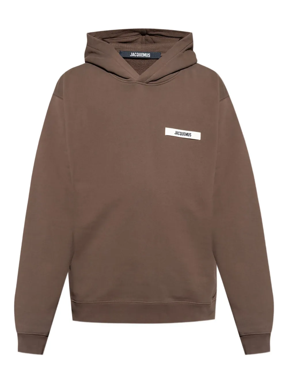 Jacquemus Ribbed Hooded Sweater Relaxed Fit In Brown