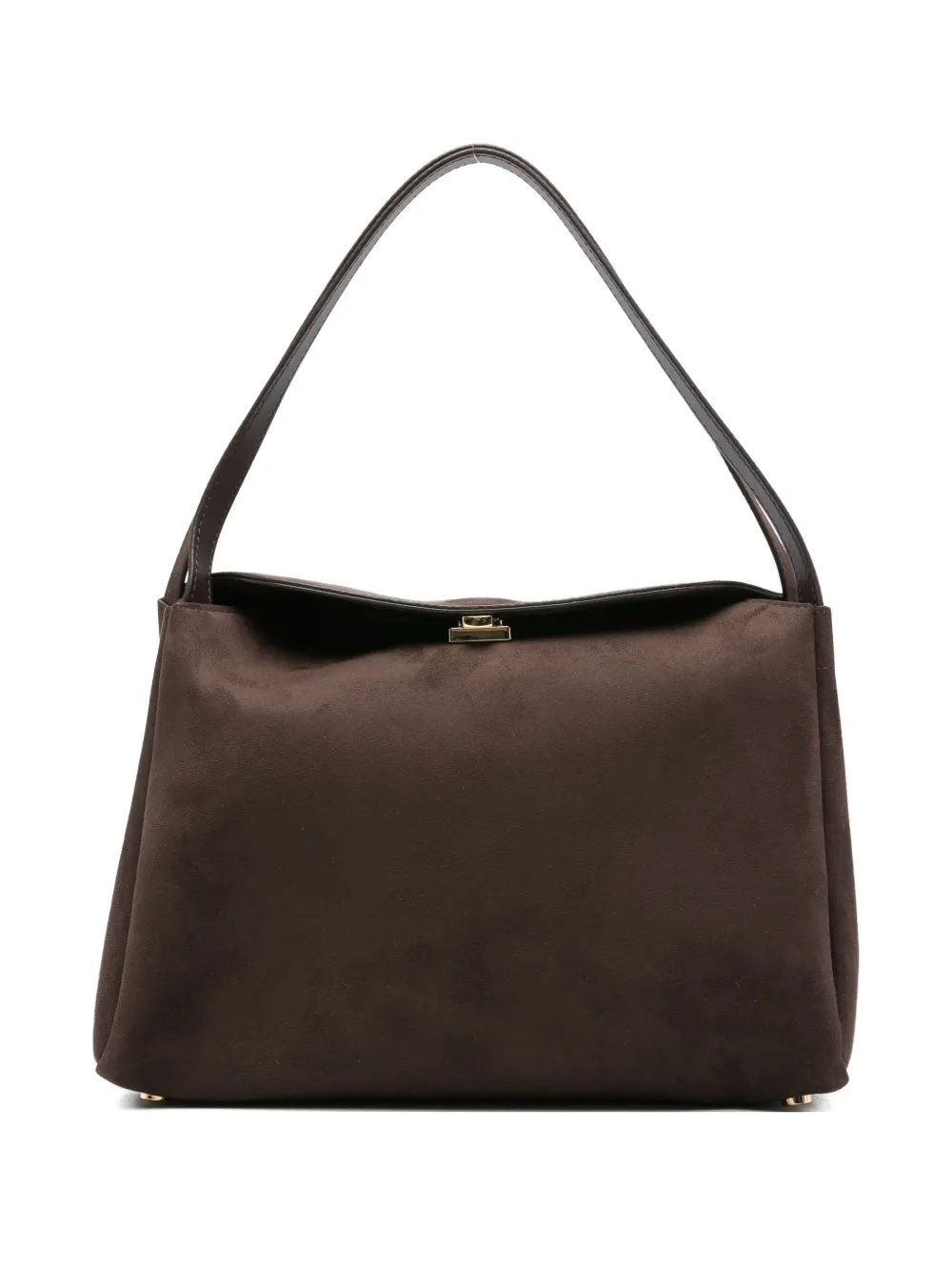 Themoire' Snap-closure Tote Bag In Brown