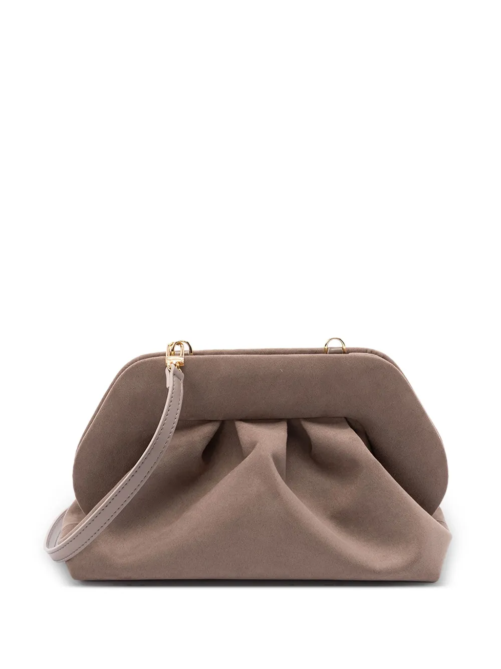 Themoire' Pleated Clutch In Brown
