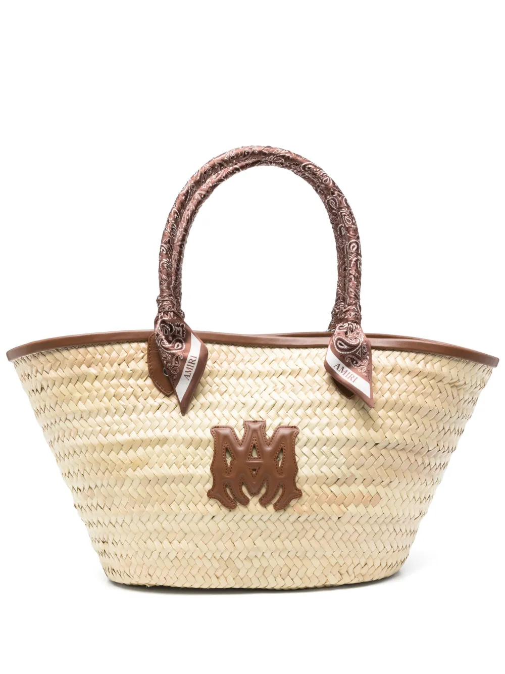 Amiri Ma Raffia Tote Bag In Brown