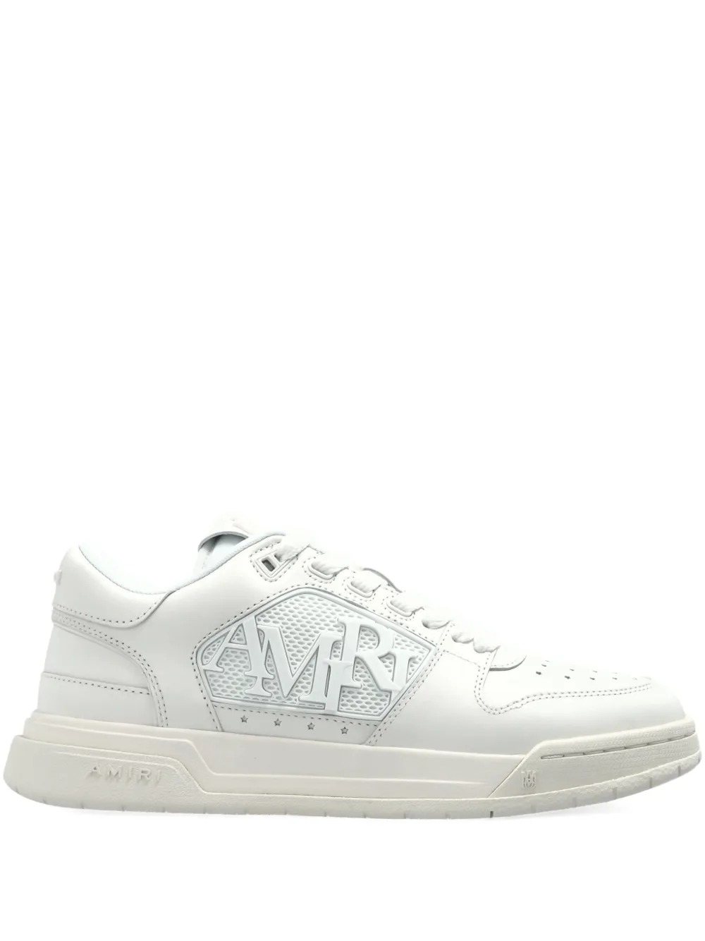 Amiri Low Top Sneakers Featuring Perforated Detailing In White