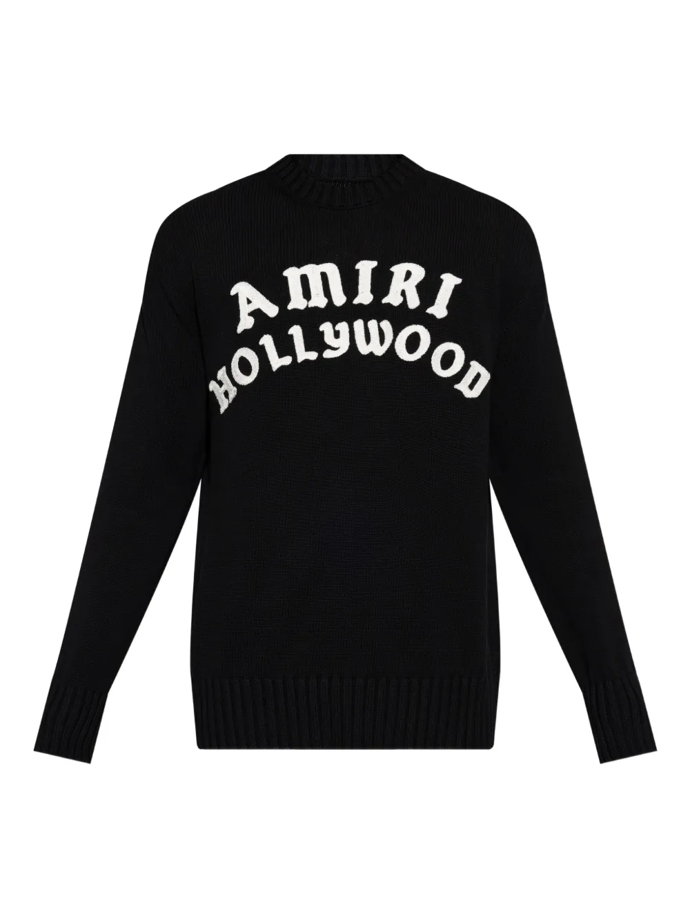 Amiri Hollywood Crew Neck Sweater In Black