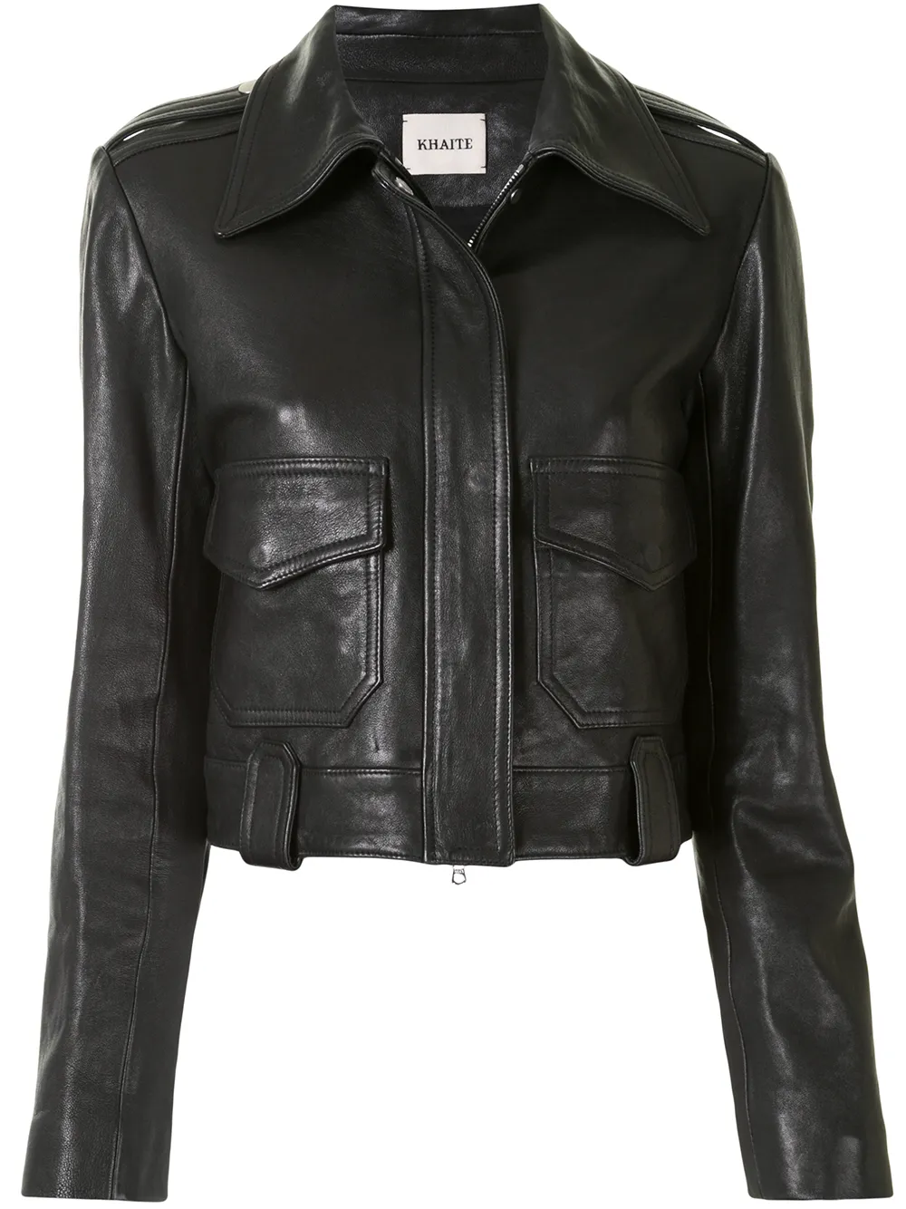 Khaite Cordelia Motorcycle Jacket In Black