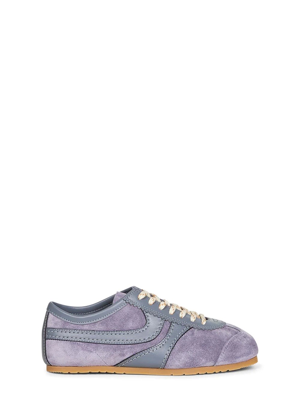 Dries Van Noten Mauve Suede Sneakers In Gray