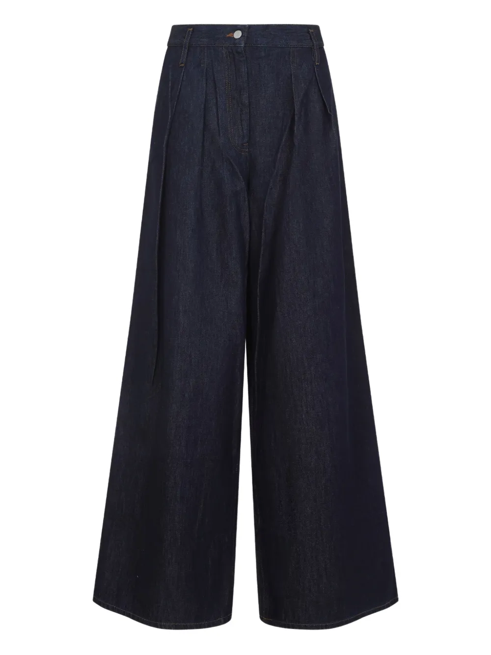 Dries Van Noten Dark Blue Denim Pamplona Wide-leg Jeans In Black